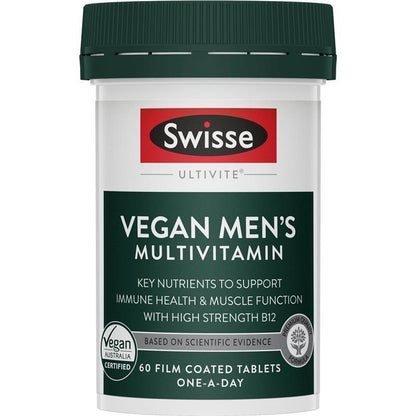 Swisse Vegan Mens Ultivite 60 Tablets