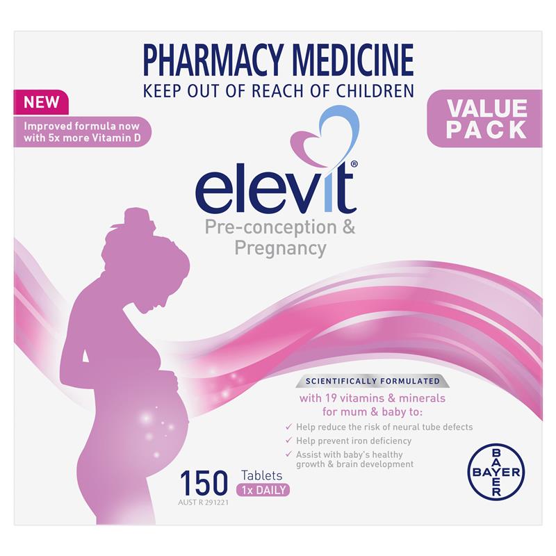 Elevit Pre-conception & Pregnancy 150 Tablets Exclusive Size