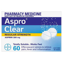 Aspro Clear Pain Relief 60 Soluble Tablets