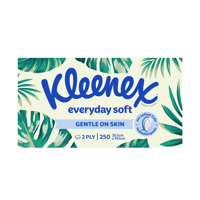 Kleenex Facial Tissues 250 Jumbo White