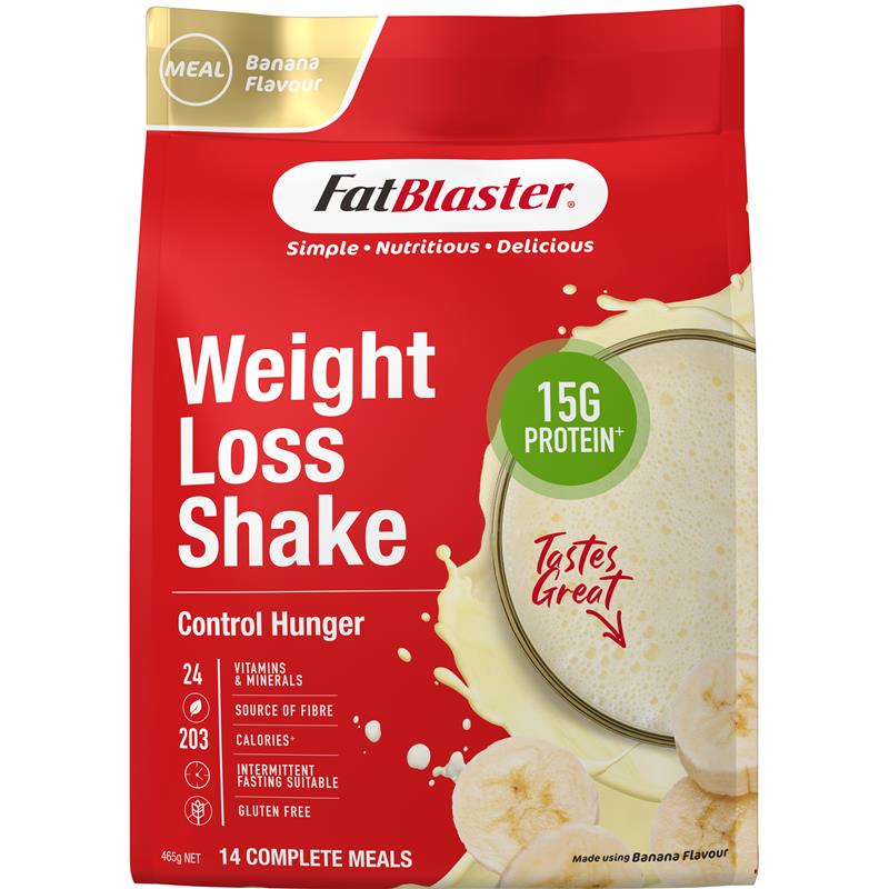 Fatblaster Weight Loss Shake Red Pouch Banana 465g