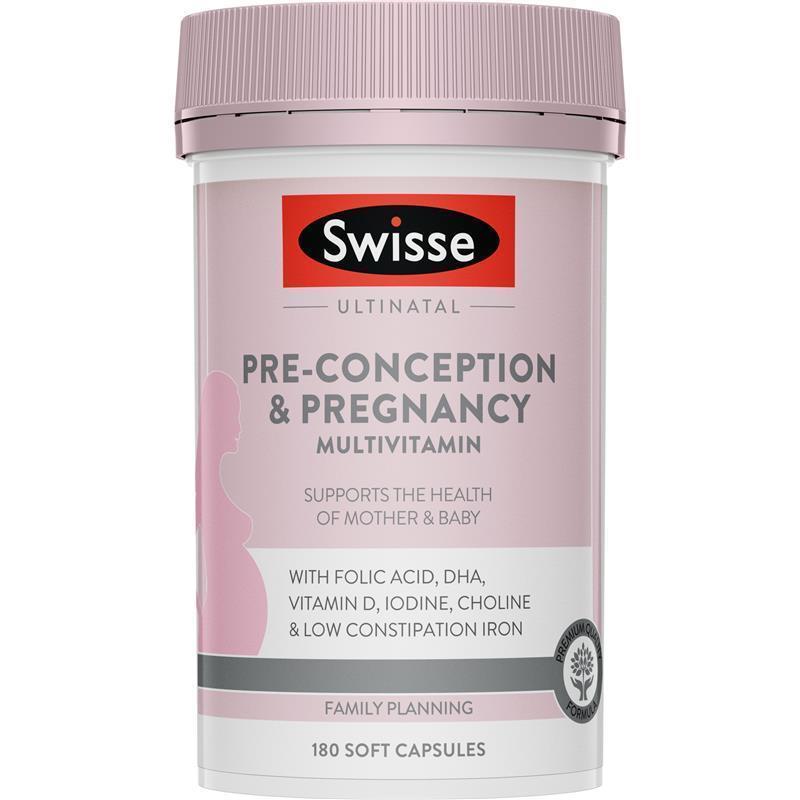 Swisse Ultinatal Pre Conception & Pregnancy 180 Capsules - GimmeNow