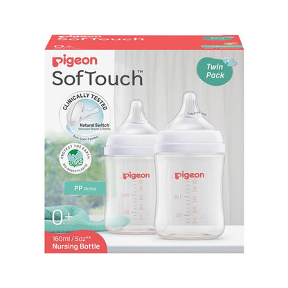 Pigeon SofTouch Bottle PP 160ml Twin Pack