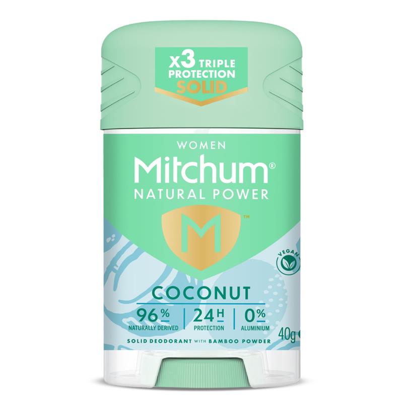 Mitchum for Women Natural Power Deodorant Stick Coconut 40g