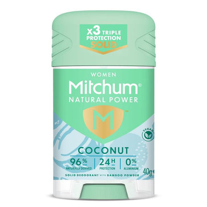 Mitchum for Women Natural Power Deodorant Stick Coconut 40g
