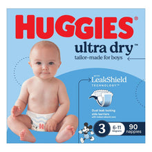 Huggies Ultra Dry Nappies Boys Size 3 (6-11kg) 90 Pack
