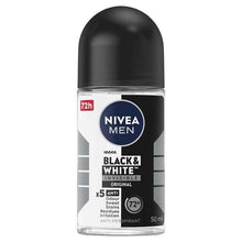 NIVEA MEN Black & White Invisible Roll On Deodorant 72H Protection 50ml