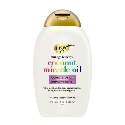Ogx Extra Strength Damage Remedy + Hydrating & Repairing Coconut Miracle Oil Conditioner For Damaged & Dry Hair 385mL