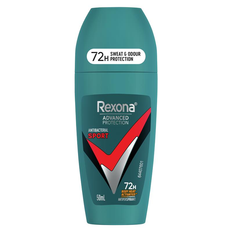 Rexona Men Advanced Antiperspirant Roll On Antibacterial Sport 50ml