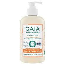 Gaia Natural Baby Bath & Body Wash 500ml Pump - GimmeNow