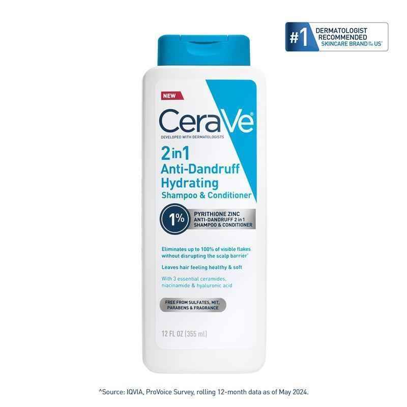 CeraVe Hair 2in1 Anti-Dandruff Hydrating Shampoo and Conditioner 355ml