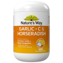 Nature's Way Garlic + C & Horseradish 200 Tablets