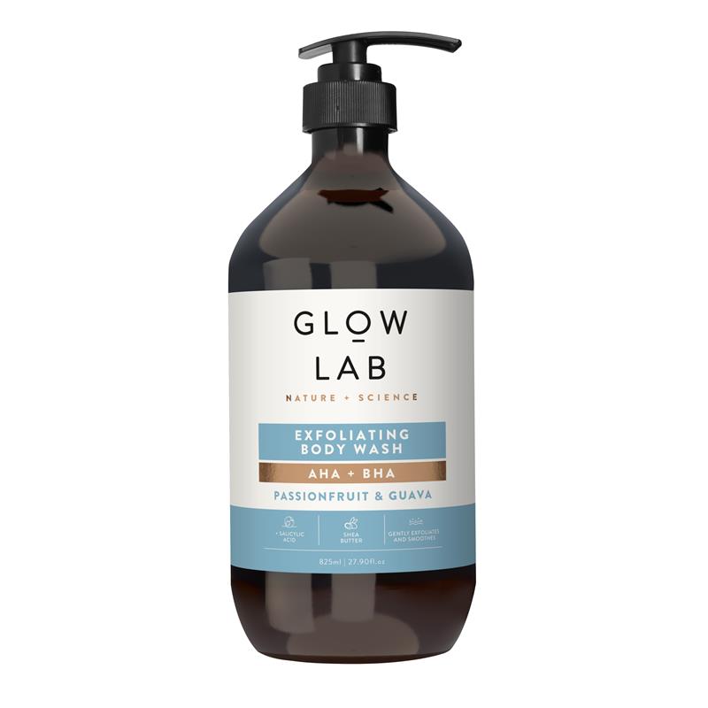 Glow Lab AHA + BHA Passionfruit & Guava Body Wash 825ml