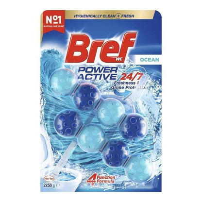 Bref Power Active Toilet Cleaner Ocean Breeze Twin Pack 100g
