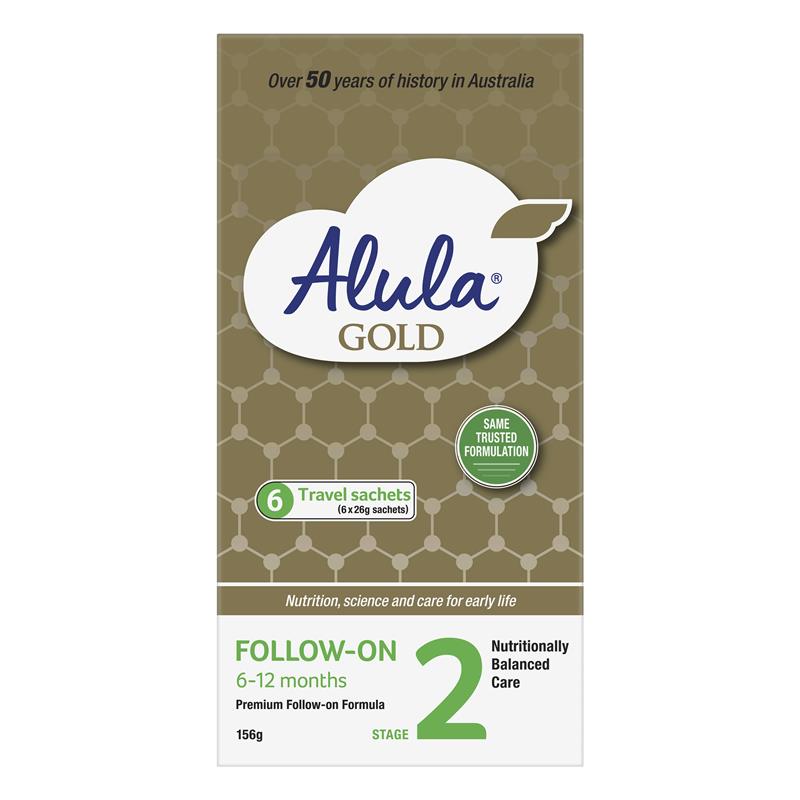 Alula Gold Stage 2 Follow-On Formula 6-12 Months Stick Pack 6 x 26g