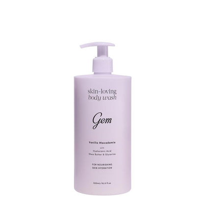 Gem Skin-Loving Vanilla Macadamia Body Wash 500ml Exclusive Size