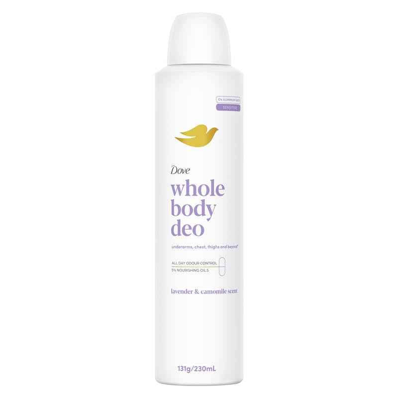 Dove Women Whole Body Deodorant Aerosol Lavender & Camomile 230ml