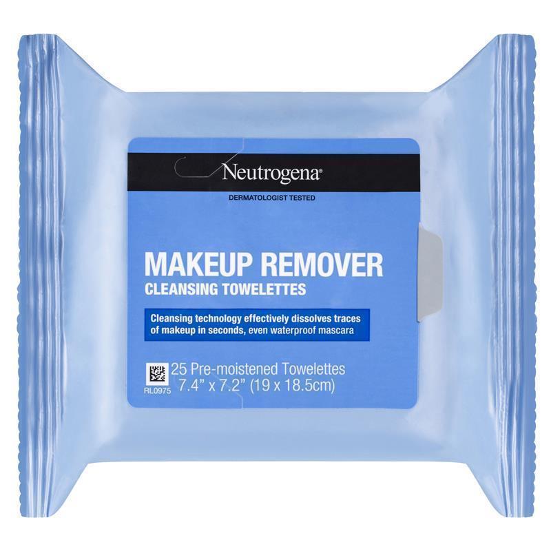 Neutrogena Makeup Remover Cleansing Towelettes Wipes 25 Pack