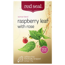 Red Seal Raspberry Leaf Tea With Rose 20 Tea Bags