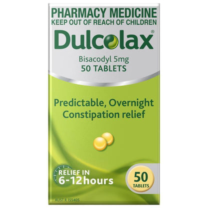 Dulcolax Laxatives 5mg 50 Tablets
