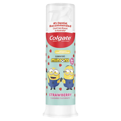 Colgate Toothpaste Kids Minion Strawberry Pump 6+ Years 85g