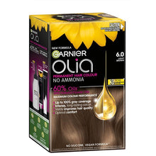 Garnier Olia 6.0 Light Brown Permanent Hair Colour No Ammonia 60% Oils