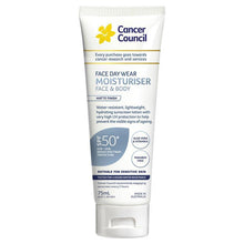 Cancer Council SPF 50+ Day Wear Face Matte Invisible 4hr Water Resistant 75ml Tube - GimmeNow