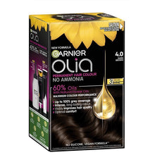 Garnier Olia 4.0 Dark Brown Permanent Hair Colour No Ammonia 60% Oils