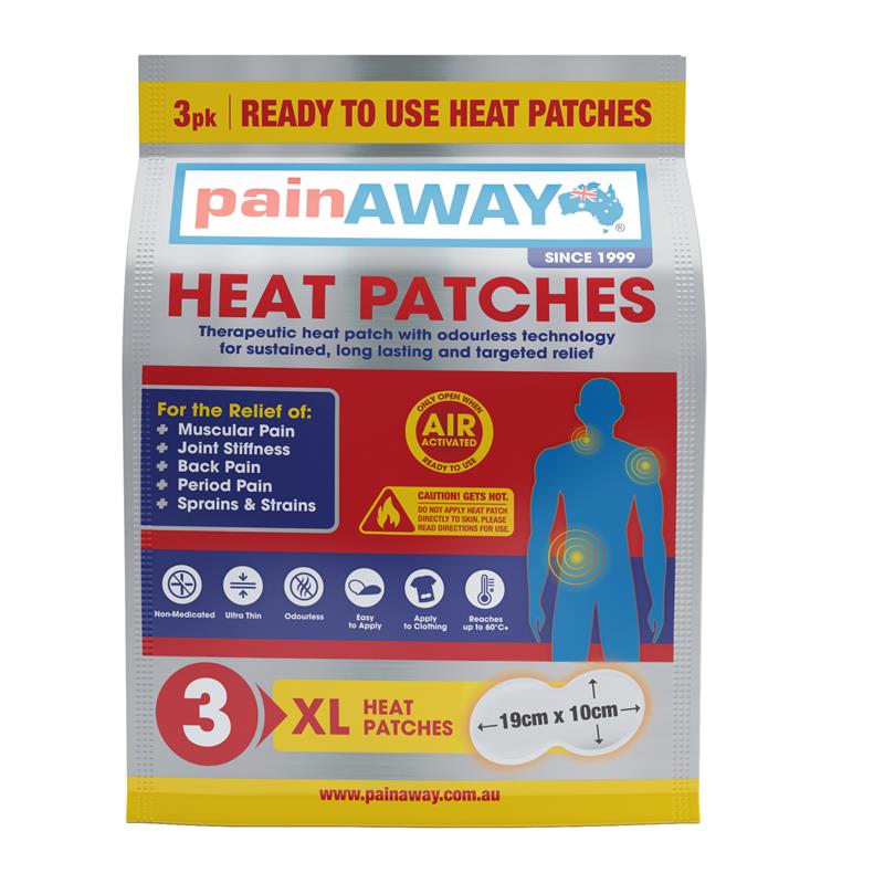 Pain Away Heat Patches XL 3 Pack