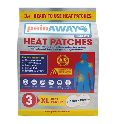 Pain Away Heat Patches XL 3 Pack