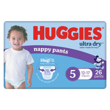 Huggies Ultra Dry Nappy Pants Size 5 12-17kg Boy 26 Pack