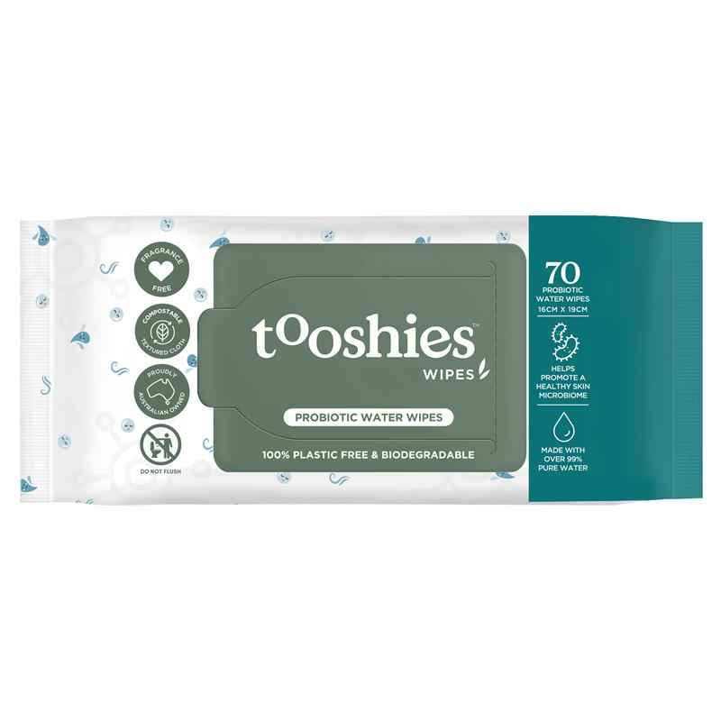 Tooshies Baby Wipes Probiotic Pure Water 70 Pack