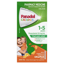 Panadol Children 1-5 Years Suspension Fever & Pain Relief Orange Flavour 200ml
