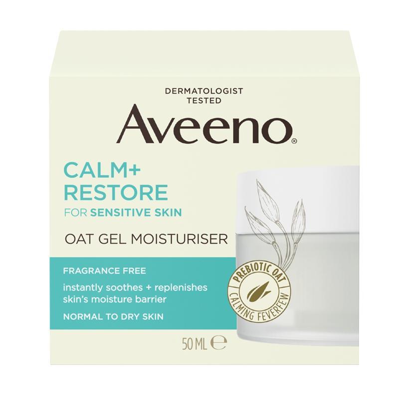 Aveeno Face Calm and Restore Oat Gel Moisturiser 50ml