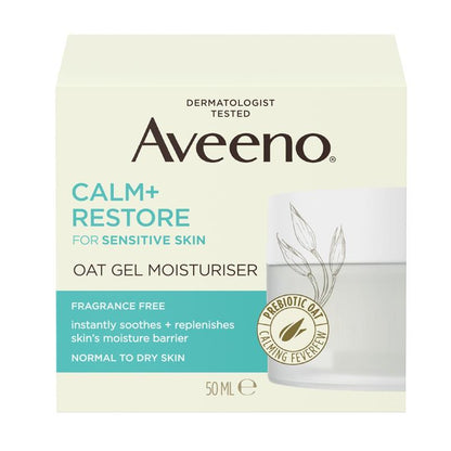 Aveeno Face Calm and Restore Oat Gel Moisturiser 50ml