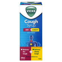 Vicks Cough Syrup Dry + Chesty 200ml