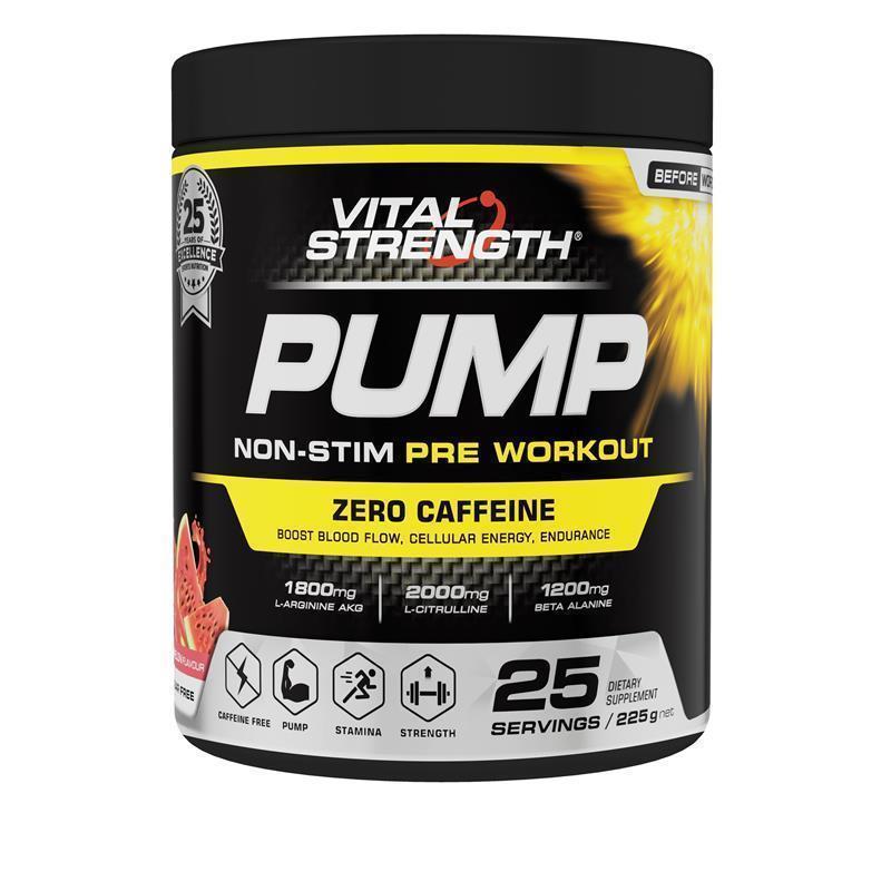 Vital Strength Pump Pre Workout Non-Stimulant Watermelon 225g