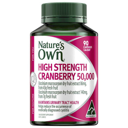 Nature's Own High Strength Cranberry 50,000mg 90 Capsules - GimmeNow