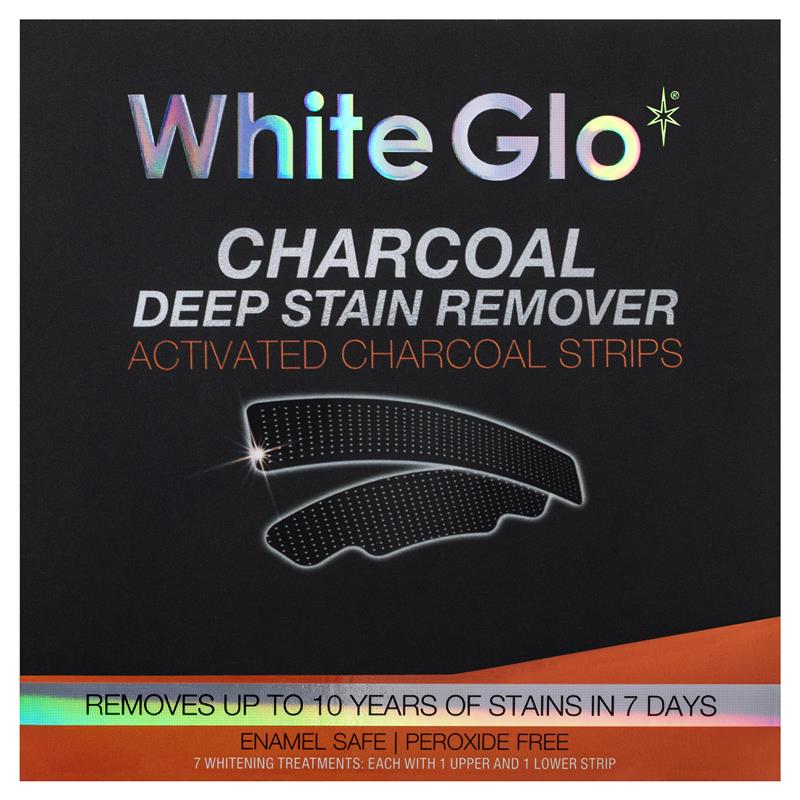 White Glo Charcoal Deep Stain Remover Strips 7 Pack