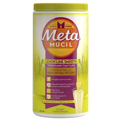 Metamucil Fibre Supplement Lemon Lime Smooth 114 Doses