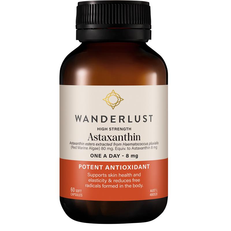 Wanderlust High Strength Astaxanthin 60 Capsules