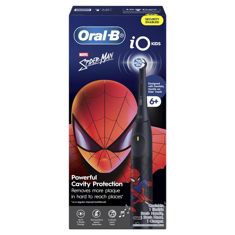 Oral B Electric Toothbrush iO 2 Kids Clean & Gentle Spiderman Black