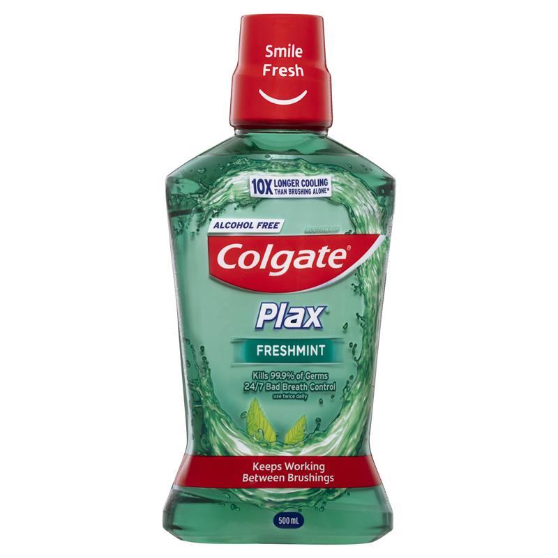 Colgate Plax Alcohol free Antibacterial Freshmint Mouthwash 500mL