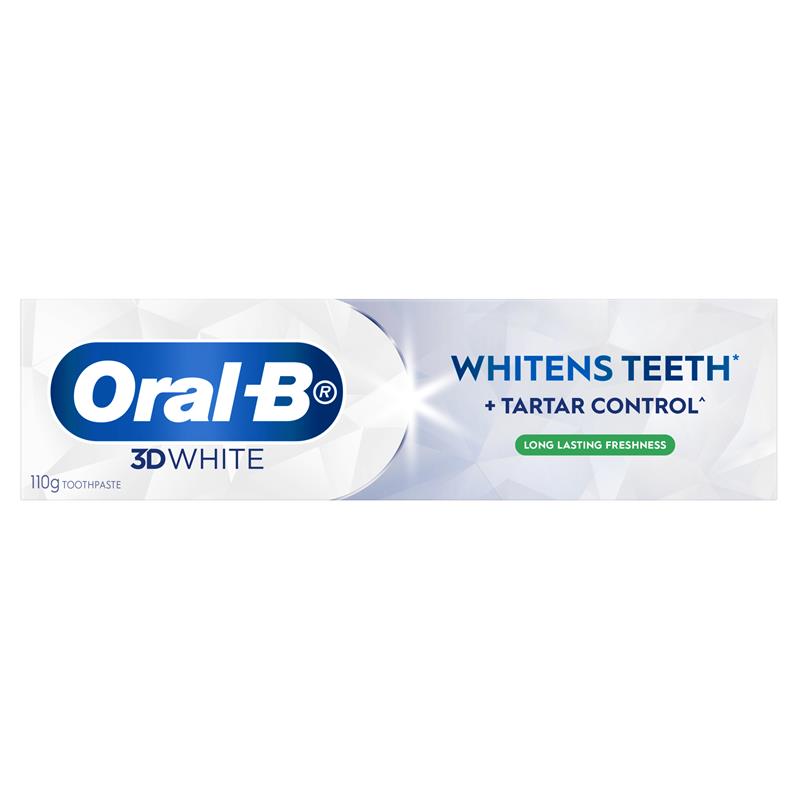 Oral B Toothpaste 3D White Long Lasting Freshness 110g