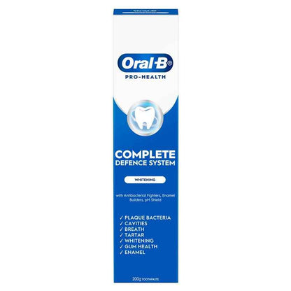 Oral B Toothpaste Pro Health Complete Defence System Whitening 200g