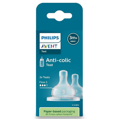 Avent Teat Silicone 3M+ Medium Flow 2 Pack