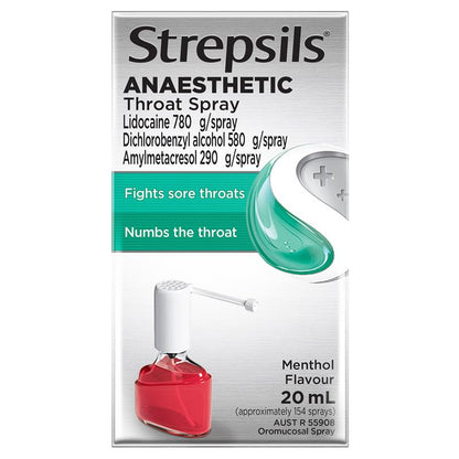 Strepsils Plus Sore Throat Numbing Spray Pain Relief