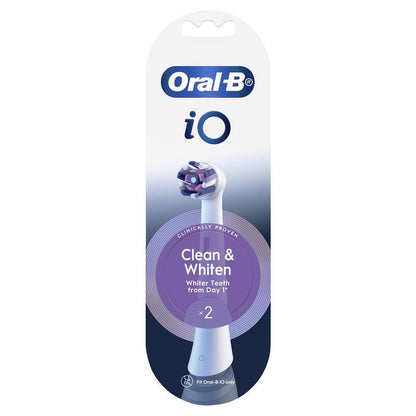 Oral B Power Toothbrush iO Clean & Whiten Refills 2 Pack