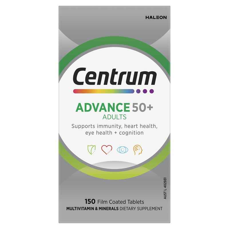 Centrum Advance 50+ 150 Tablets Exclusive Size