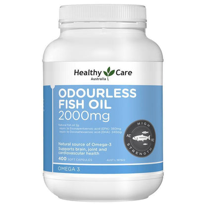 Healthy Care Odourless Fish Oil 2000mg 400 Soft Capsules